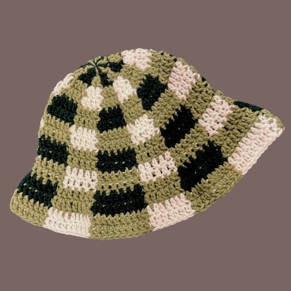 🔅2/$20🔅 Gingham Crochet Bucket Hat